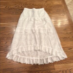 Elegant White Lace Skirt